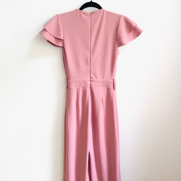 Pink Lace Ruffle Jumpsuit - Picture 3 of 3